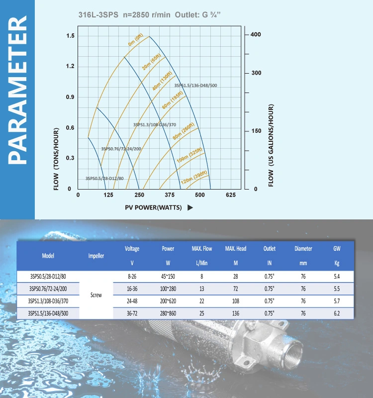 Top Quality DC&AC Compatible Submersible Solar Pump with MPPT Controller (3 Years Warranty)