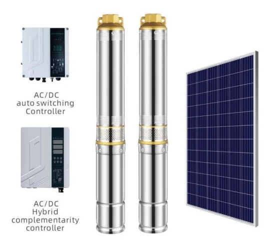 Bombas de agua de pozo sumergibles solares de alto flujo AC/DC uso eléctrico para pozos profundos con controlador MPPT